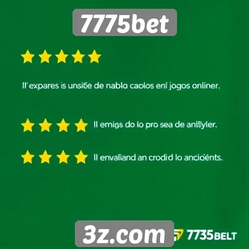 Avaliações de usuários sobre a experiência no 7775bet